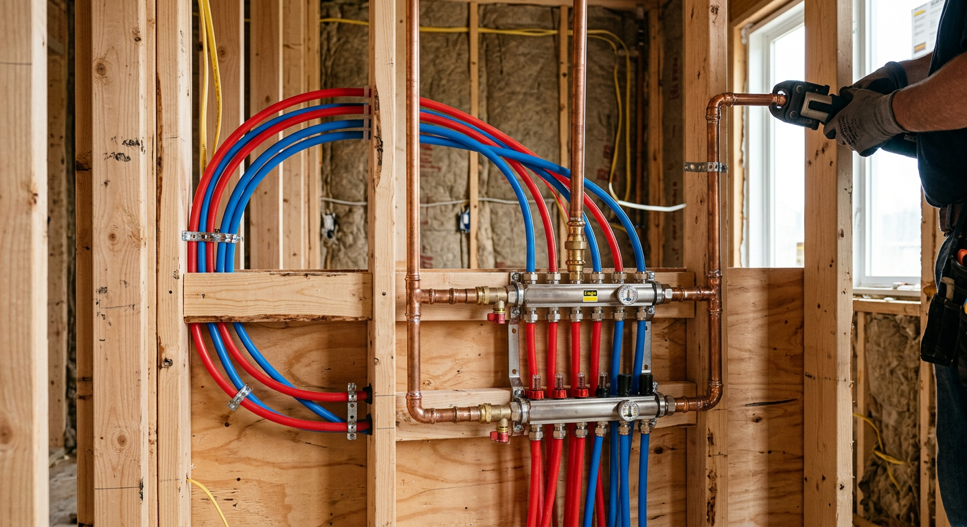 création réseau plomberie cuivre PER Guyancourt